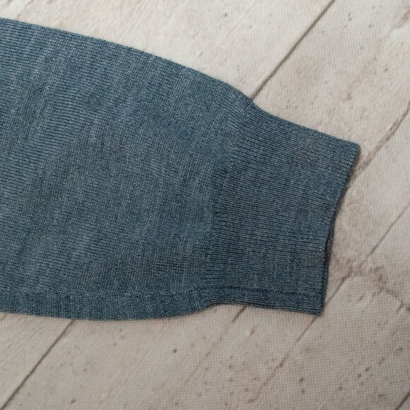 NWT J. Crew Merino Wool Blend Sweater Polo Heathered Evening Storm size M - Picture 8 of 11